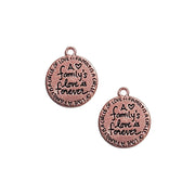 50 Pcs/Pack Rose Gold, Inspirational Word Charms for Women, Hand Stamped Charms, Motivational Positive Message Charms for Bracelets, Dainty Necklace Charms for her Size About 16mm in Color Rose Gold
