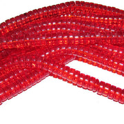 3 Srands/line 4x8mm Crystal Glass beads, priced per 3 strands  strand length 16 inches