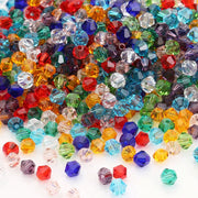 7200 PCS PACK CRYSTAL 4MM Mix CRYSTAL BI-CONE FACETED GLASS BEADS HIGH QUALITY FACETED IMPORTED