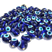100 Pcs pkg. 10x12mm Oval shape Evil eye beads handmade glass beads