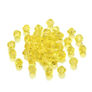 7200 PCS PACK CRYSTAL 4MM Yellow CRYSTAL BI-CONE FACETED GLASS BEADS HIGH QUALITY FACETED IMPORTED
